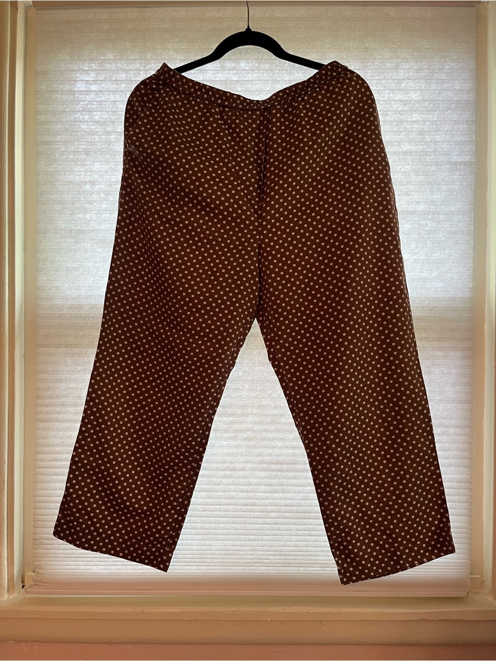 Raquel Allegra Brown Polka Dot Capris